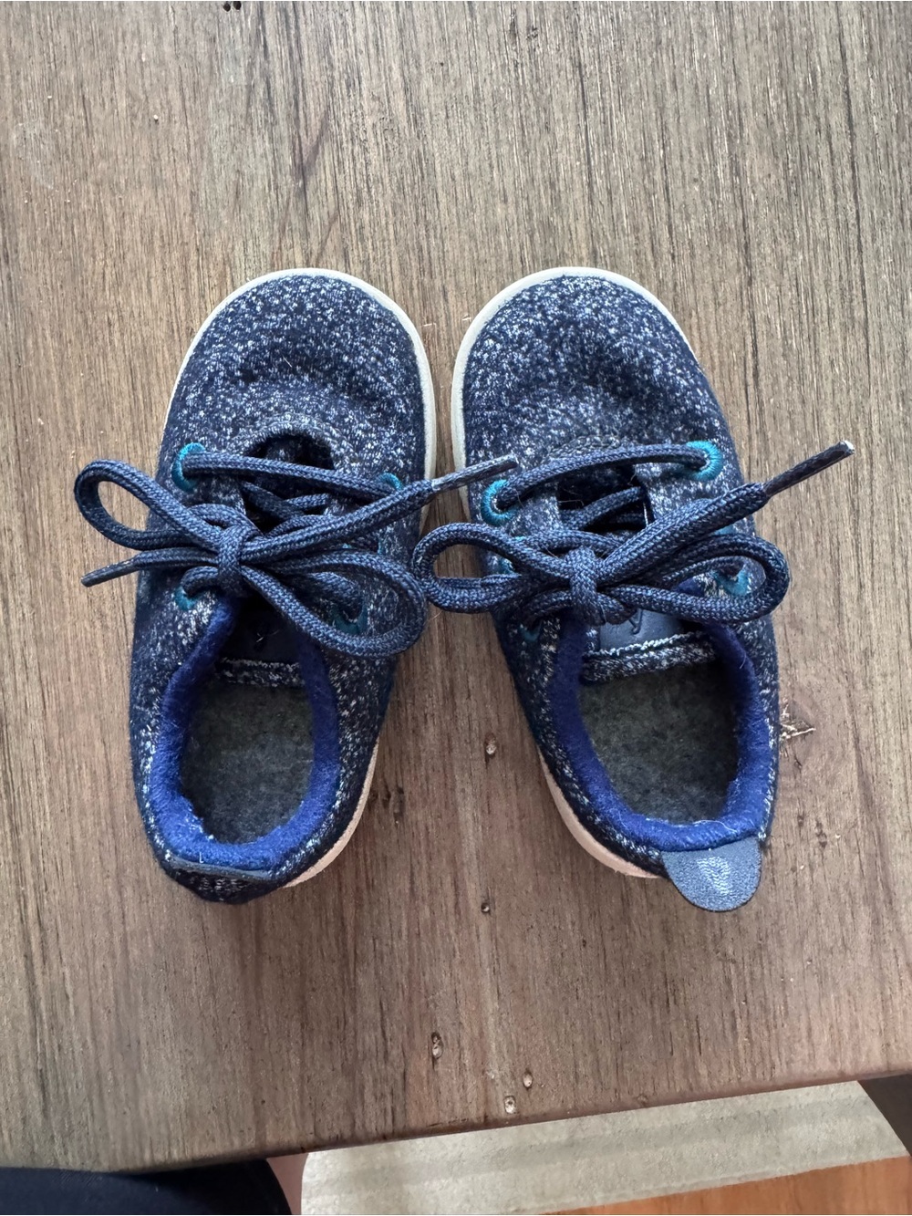 Kids Navy Heather Lace-Up Allbirds Sneakers